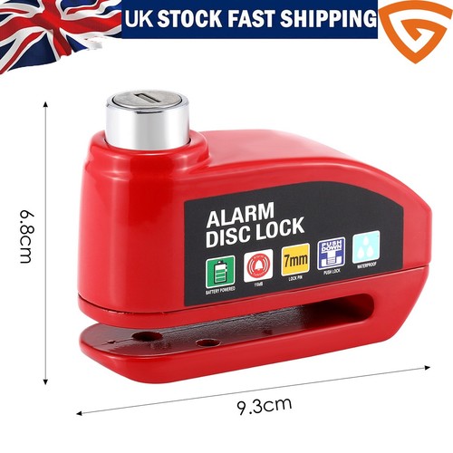 Disc brake lock with - brake, alarm