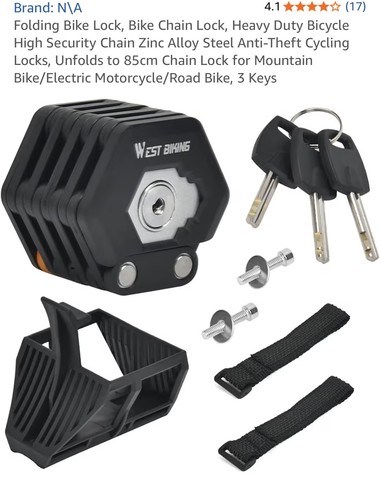 Foldable bike chain lock - bike,